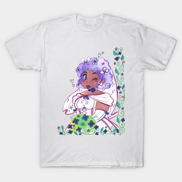 Purple Haired Bride T-Shirt by saradaboru